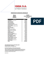 PRESUPUESTO CG150 - A117KFZ Segundo