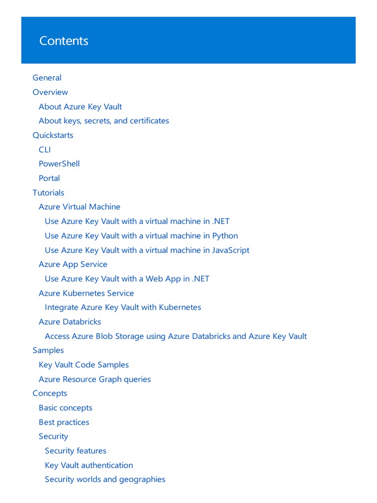 About - Azure Key Vault | PDF | Key (Cryptography) | Microsoft Azure