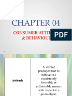 Consumer Attitude & Behaviour Chapter Summary