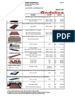 Price List ONDULINE Jan 2018 - Pribadi