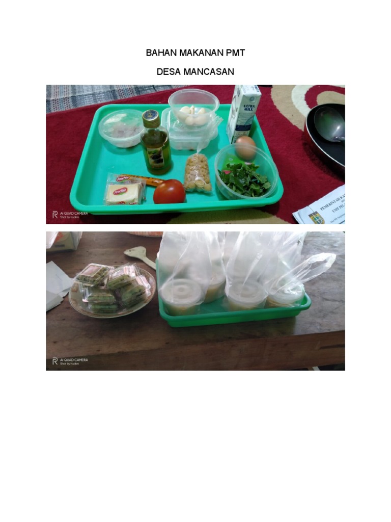 Bahan Makanan PMT | PDF