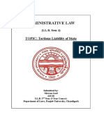 Tortious Liability of State - Administrative Laws