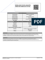 Formulario de Declaración Jurada de Domicilio Actual: Datos Personales