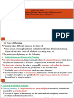 Chapter-Two Classification of Planning: Meaning, Characteristics of Different Types of Planning and Their Relative Merits and Demerits