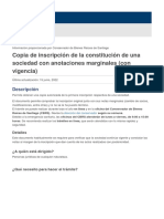 Copia de Inscripción de La Constitución de Una Sociedad Con Anotaciones Marginales (Con Vigencia)