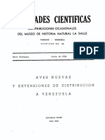 AVELEDO H., Ramon. Aves nuevas y extensiones de distribuicion a Venezuela. Novedades Cientificas v.7