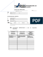 Formato de Entrevista para La Actualizacion Del Manual de Descripcion de Puesto