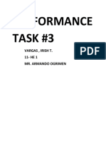 Performance Task #3: Vargas, Irish T. 11-HE 1 Mr. Armando Ogrimen