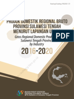 Produk Domestik Regional Bruto Provinsi Sulawesi Tengah Menurut Lapangan Usaha 2016-2020