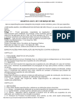 Decreto estabelece especificações para instalações de proteção contra incêndio