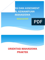 Orientasi Dan Assesment Awal Kemampuan Mahasiswa