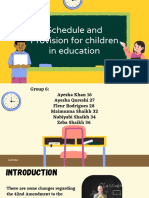 Schedule and Provision For Children in Education