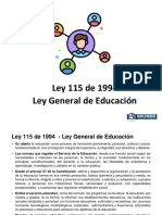 Tema 2. Ley 115 de 1994 - Ley General de Educación