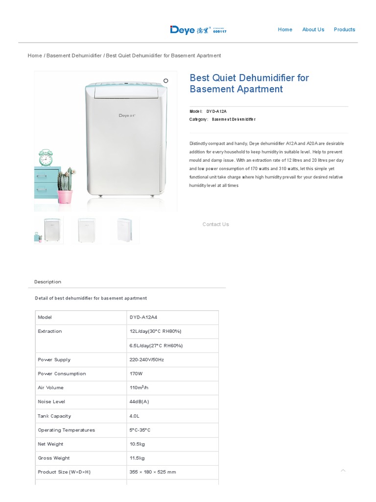 Best Quiet Dehumidifier for Basement Apartment Deye PDF Basement