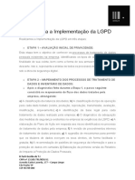 Como É Feita A Implementação Da LGPD