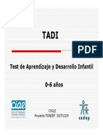 TADI Test de Aprendizaje y Desarrollo Infantil 0-6 Años