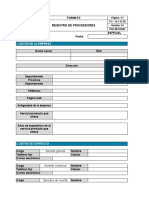 Formato Homologación Interna de Proveedores