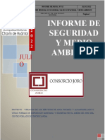 Informe Mensual de Seguridad Mes de Julio JORO