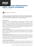 Prima e seconda globalizzazione_ effetti, reazioni, prospettive