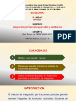 Sesión 15 Integración Por Fracciones Parciales