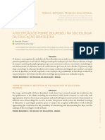 A Recepção de Pierre Bourdieu Na Sociologia Da Educação Brasileira