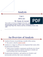 Analysis: Unit 1 SWE 321 Dr. Issam Al-Azzoni