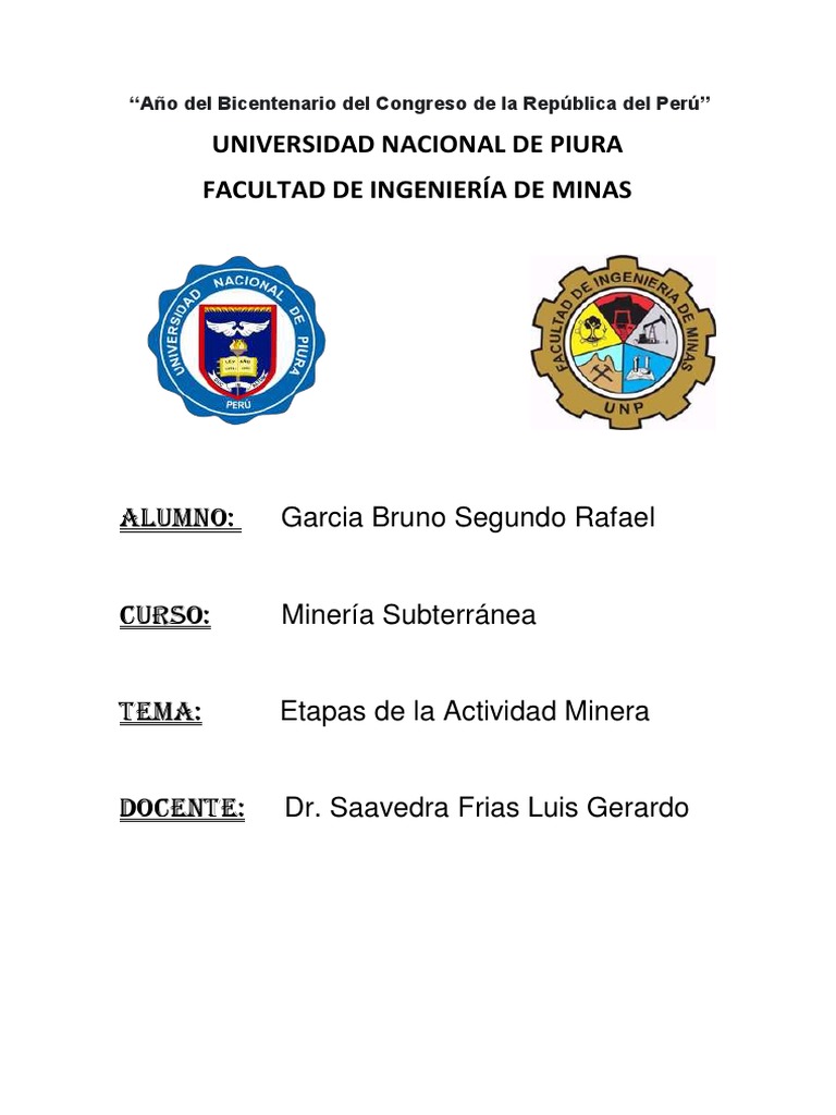 Etapas de la Actividad Minera | PDF | Minería | Metalurgia