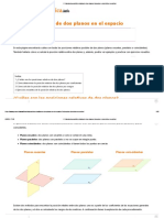 Posición Relativa de Dos Planos