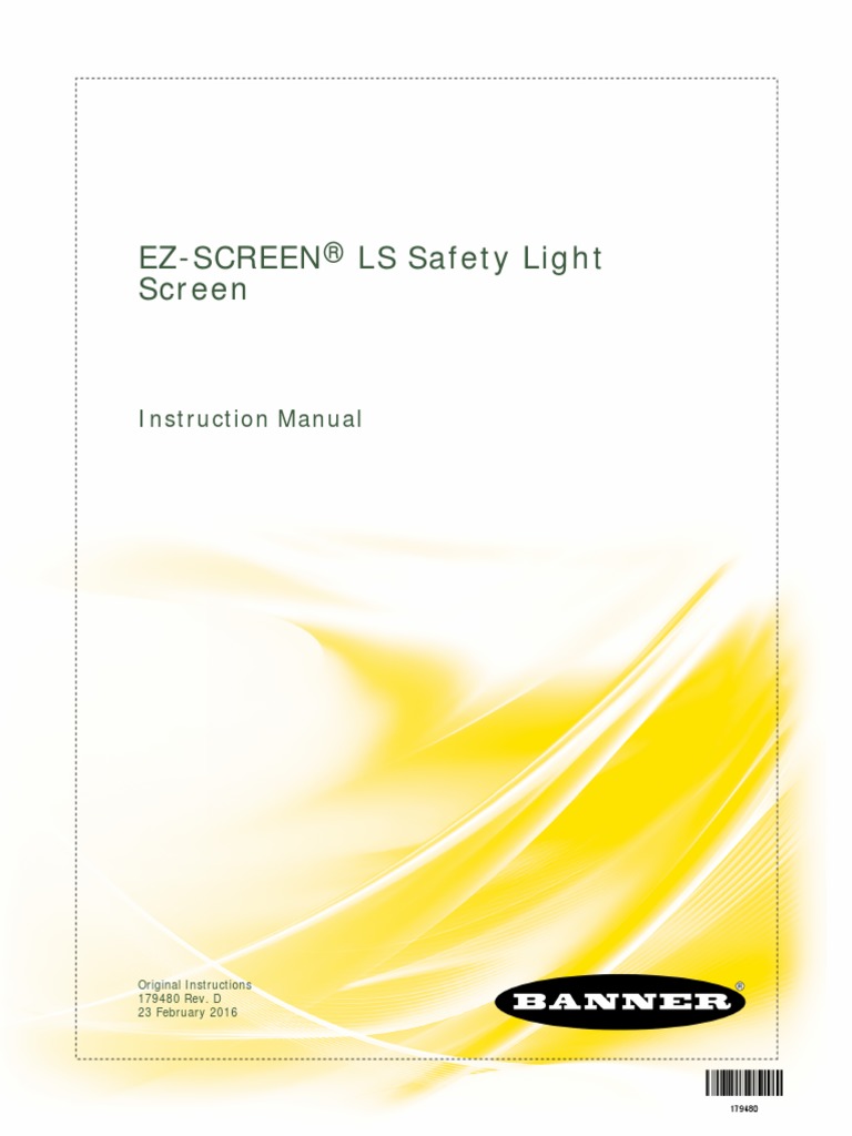 EZSCREEN LS Instruction Manual 179480 Rev D PDF Programmable