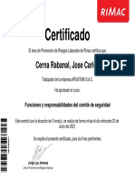 Certificado Cerna Rabanal, Jose Carlos