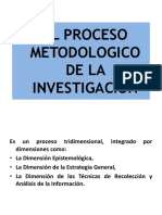 El Proceso Metodológico de La Investigación