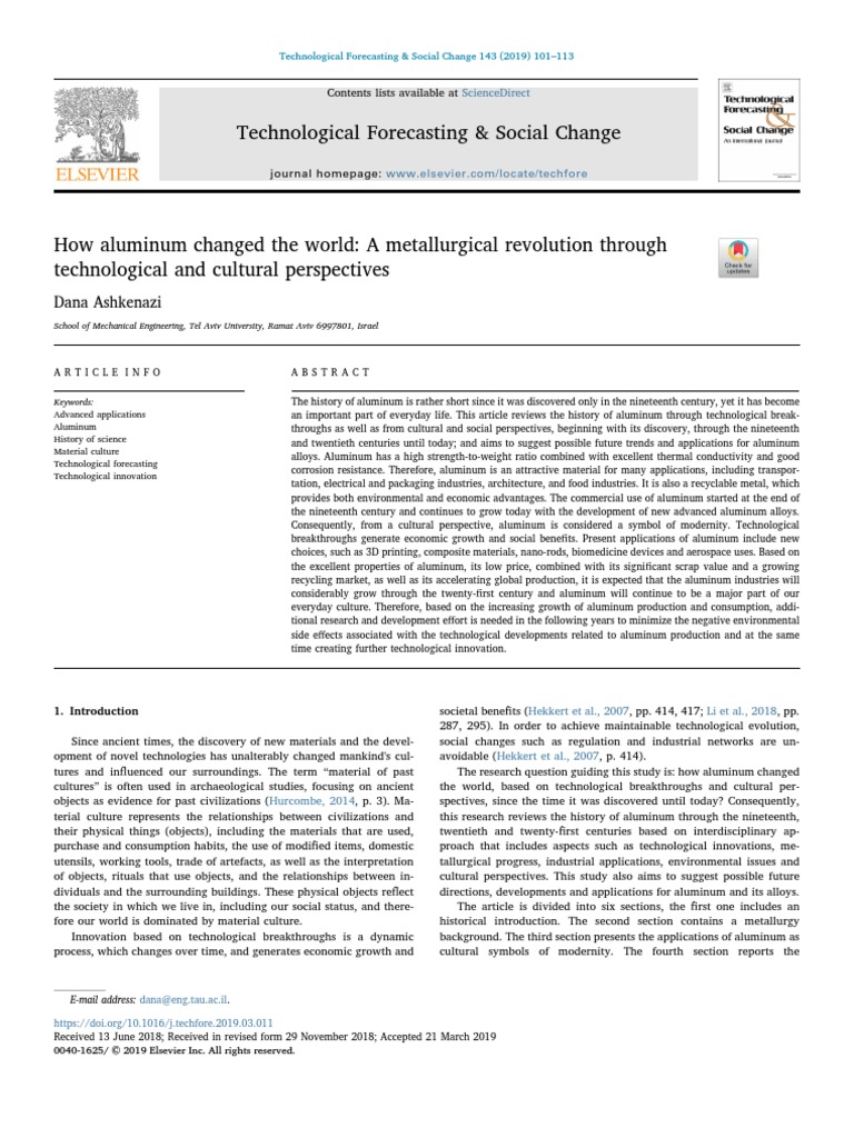 How Aluminum Changed The World A Metallurgical Revolution Through