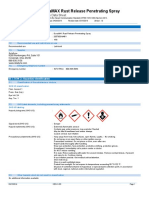 Duramax Rust Release Penetrating Spray: Safety Data Sheet