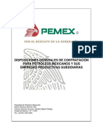Disposiciones Generales de Contratación para Petróleos Mexicanos y Sus Empresas Productivas Subsidiarias DGC2021