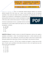 Colégio CAC - Questões de Química sobre Adoçantes, Nutrientes e Reações Químicas