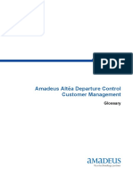 Amadeus Altéa Departure Control Customer Management: Glossary
