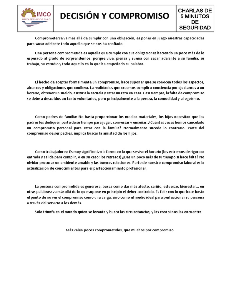 Compromiso Personal y su Importancia | PDF | Crecimiento personal y ...