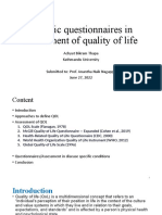 Generic Questionnaires in Assessment of Quality of Life