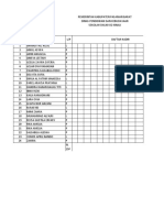 Daftar Hadir KLS 1 A