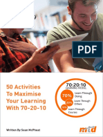 50 Activities To Maximise Your Learning With 70-20-10: Written by Sean Mcpheat