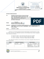 Addendum To Division Memorandum On The Preparation For The Pilot Face-to-Face, Expansion, and Transitioning To New Normal