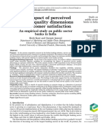 The Impact of Perceived Service Quality Dimensions On Customer Satisfaction