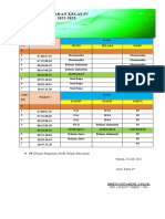 JADWAL PELAJARAN Kelas 4