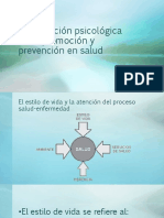 Significación Psicológica de La Promoción y Prevención en