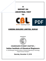 A Report On Industrial Visit TO: Cheema Boilers Limited, Ropar