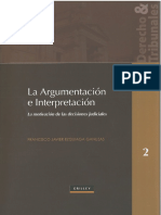 La Argumentación e Interpretación. La Motivación de Las Decisiones Judiciales