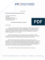 FOIA Request - CREW: Risk Management Agency: Regarding Efforts by Wall Street Investors to Influence Agency Regulations: 6/23/11 