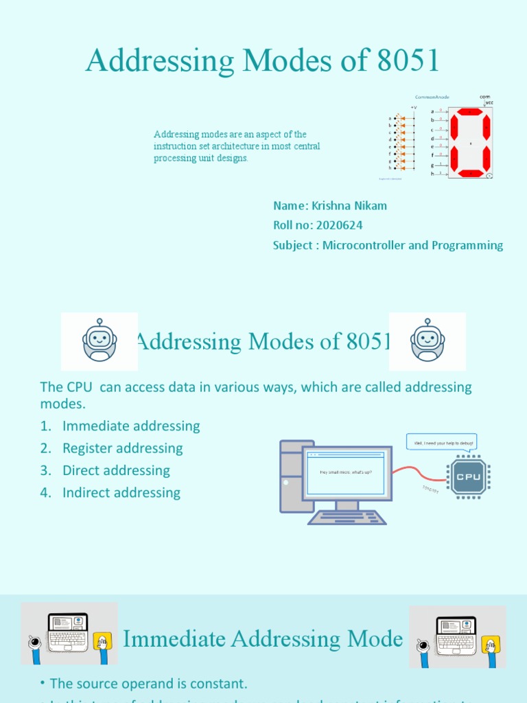 Addressing Modes of 8051 | PDF