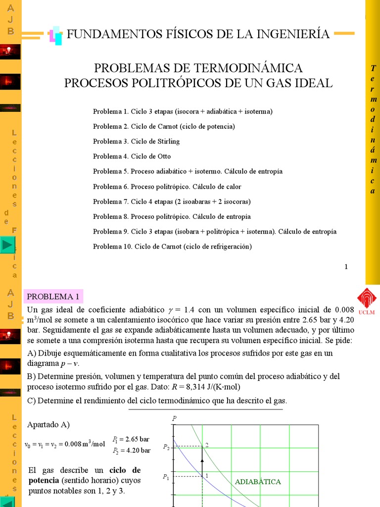 Problemas de Termodinámica en Ingeniería | PDF | Gases | Física ...