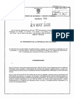 Decreto 761 Del 29 de Mayo de 2020